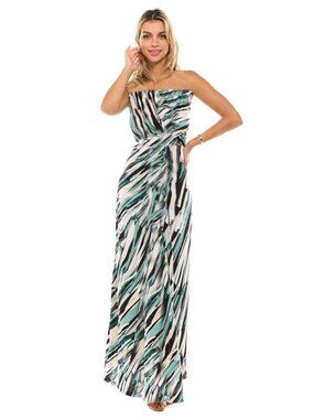 NWT Light Summer Strapless Maxi Dress By Ariella XL